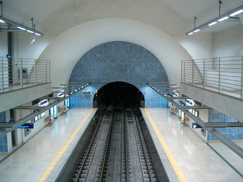 Telheiras Station, Lisbon, Portugal.