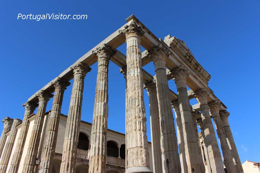 The columns of the temple.