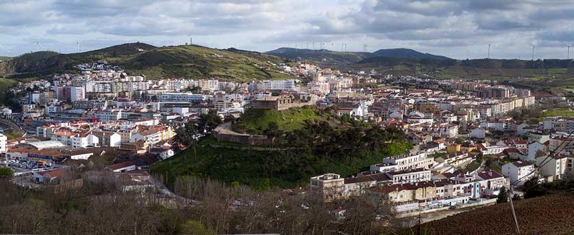 A view of the castle in Torres Vedras, Portugal.
