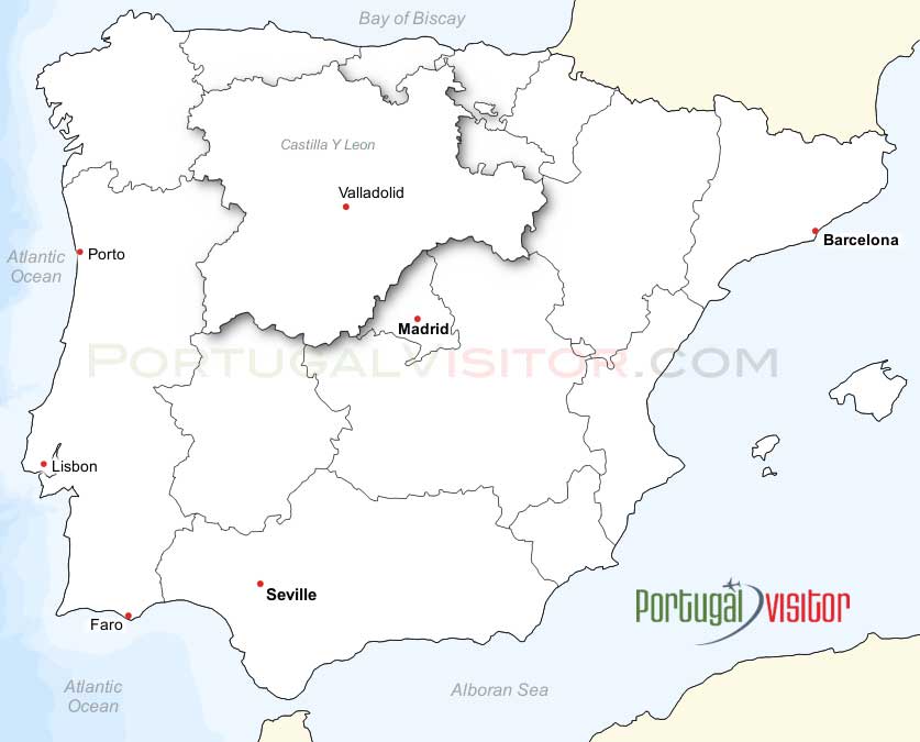 Map of Valladolid.