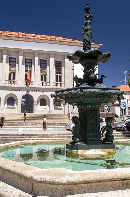 Fountain, Praça Luís de Camões, Vila Real, Portugal.