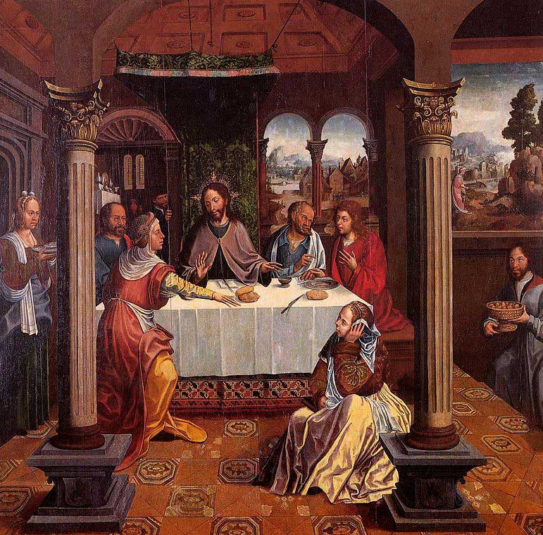 Jesus in the House of Marta, Viseu, Portugal.